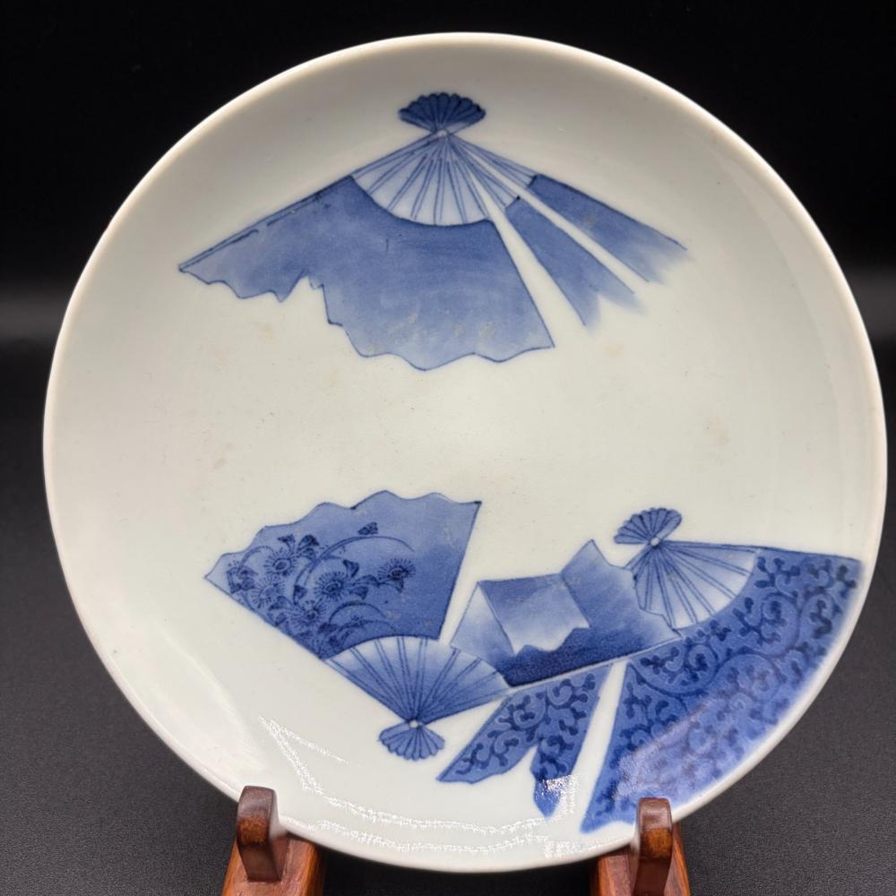 古伊万里破れ扇面皿